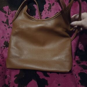 Elegant Brown Leather Tote Bag